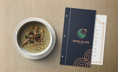 Restaurant Menu With a Bowl of Soup