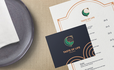 Restaurant Menu Closeup View