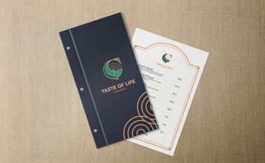 Restaurant Menus Tilted View