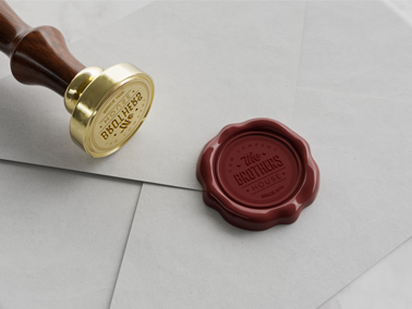 Печать для конверта, вид с левого угла