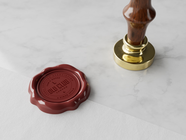 Набор с печатью с высокого ракурса