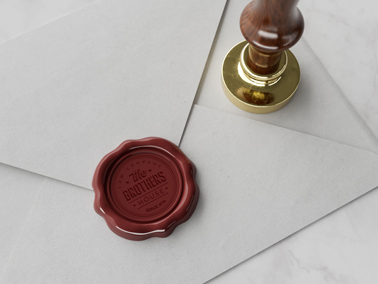 Печать для конверта с полем для логотипа