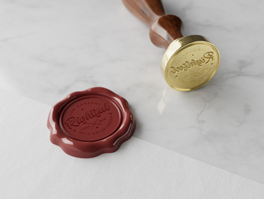 Набор с печатью, высокий ракурс