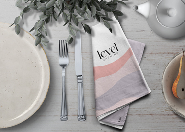 Serviettes triangulaires Vue en plongée