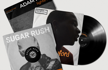 Vinyl Records High Angle View