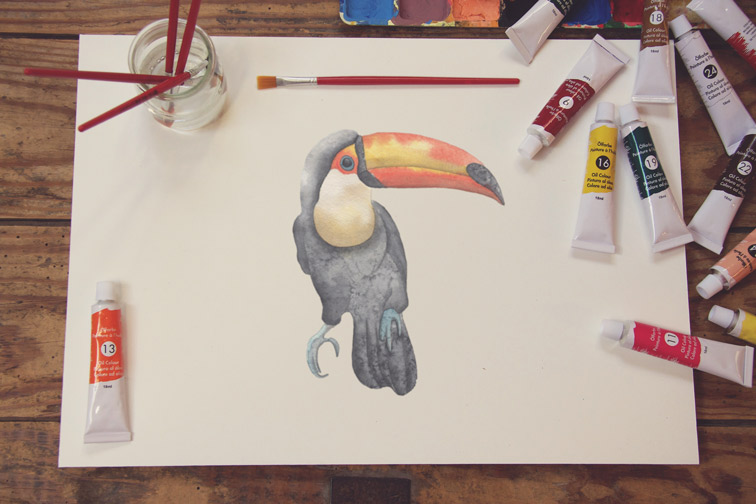 木製の板の背景の画材