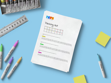 Paper Stack on a Desk High Angle View