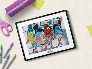 Photo Frame With School Stationery