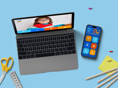 Gadgets and Stationery on a Desk