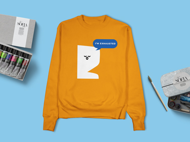 Sweatshirt With a Painting Kit