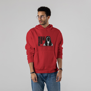 Male Wearing a White Hoodie