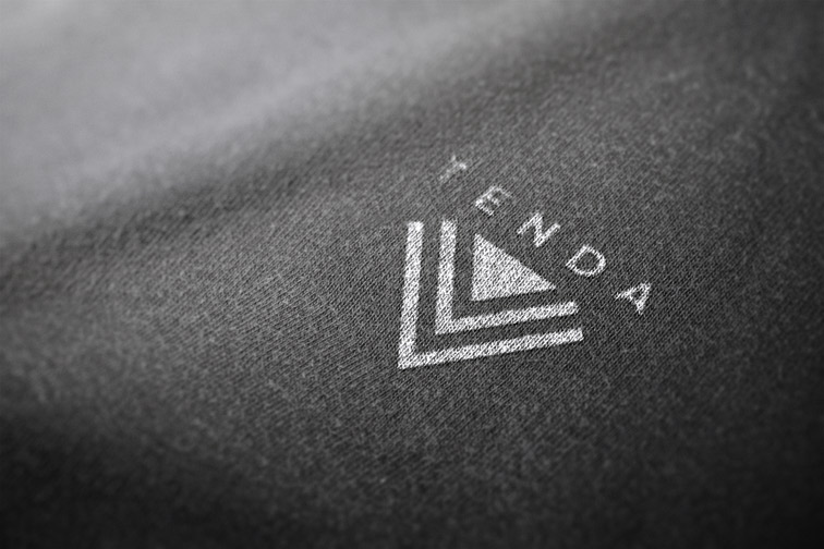 Logo on Black Fabric