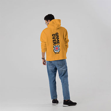 Male Looking Down Back View