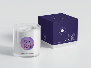 キャンドルのボックス、角度面図