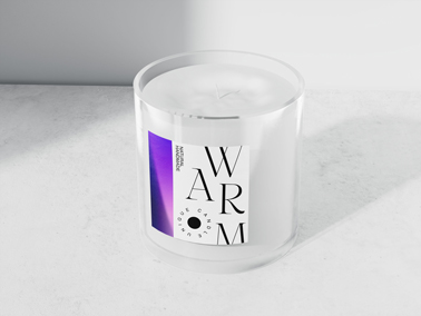 大理石の表面にろうそく