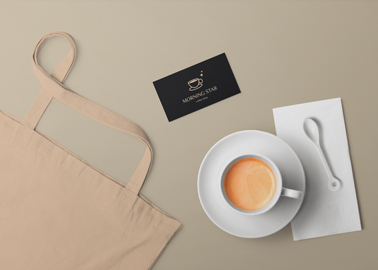 Coffee Setup High Angle View