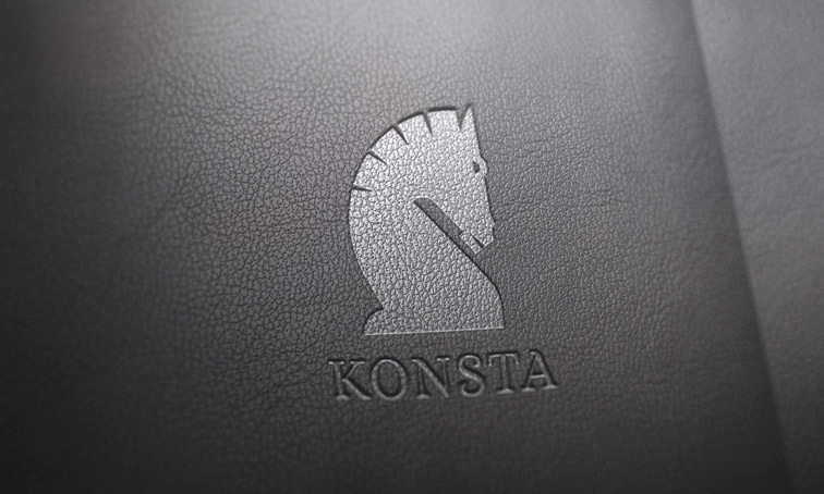 Logo on Black Leather