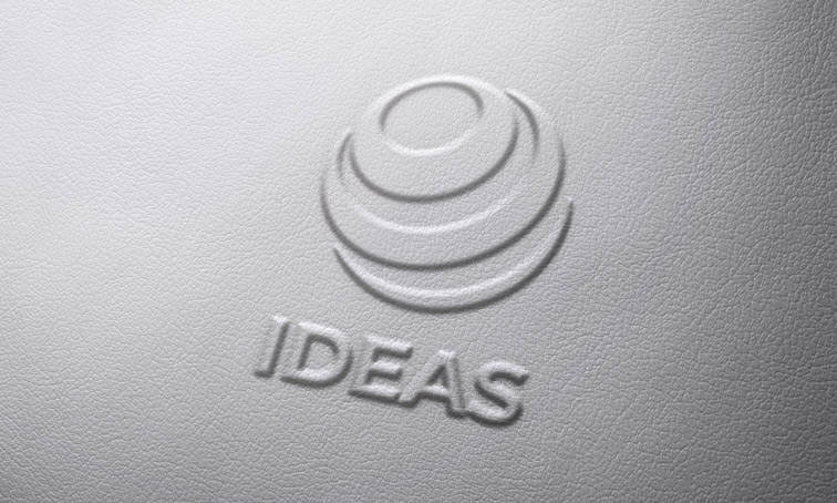 Logo on Grey Leather