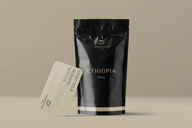 Coffee Pack With a Business Card