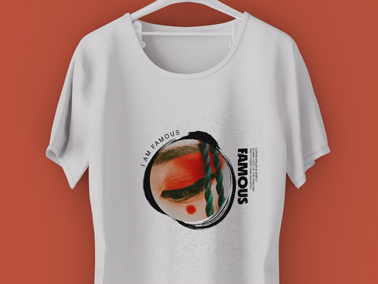 T-shirt in a Studio Closeup View