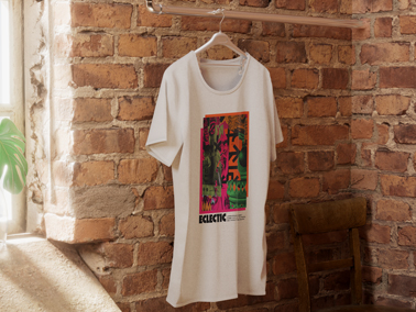 T-shirt on a Wall Angle View 