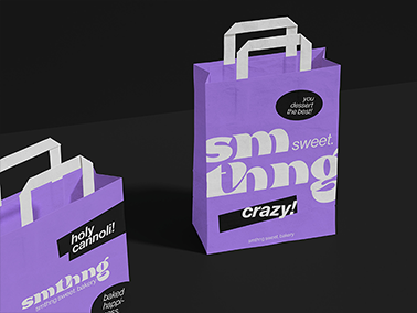 Two Shopping Bags, One Half View