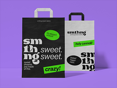 Two Paper Bags Front View