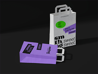 Paper Bags, One Laid on the Floor