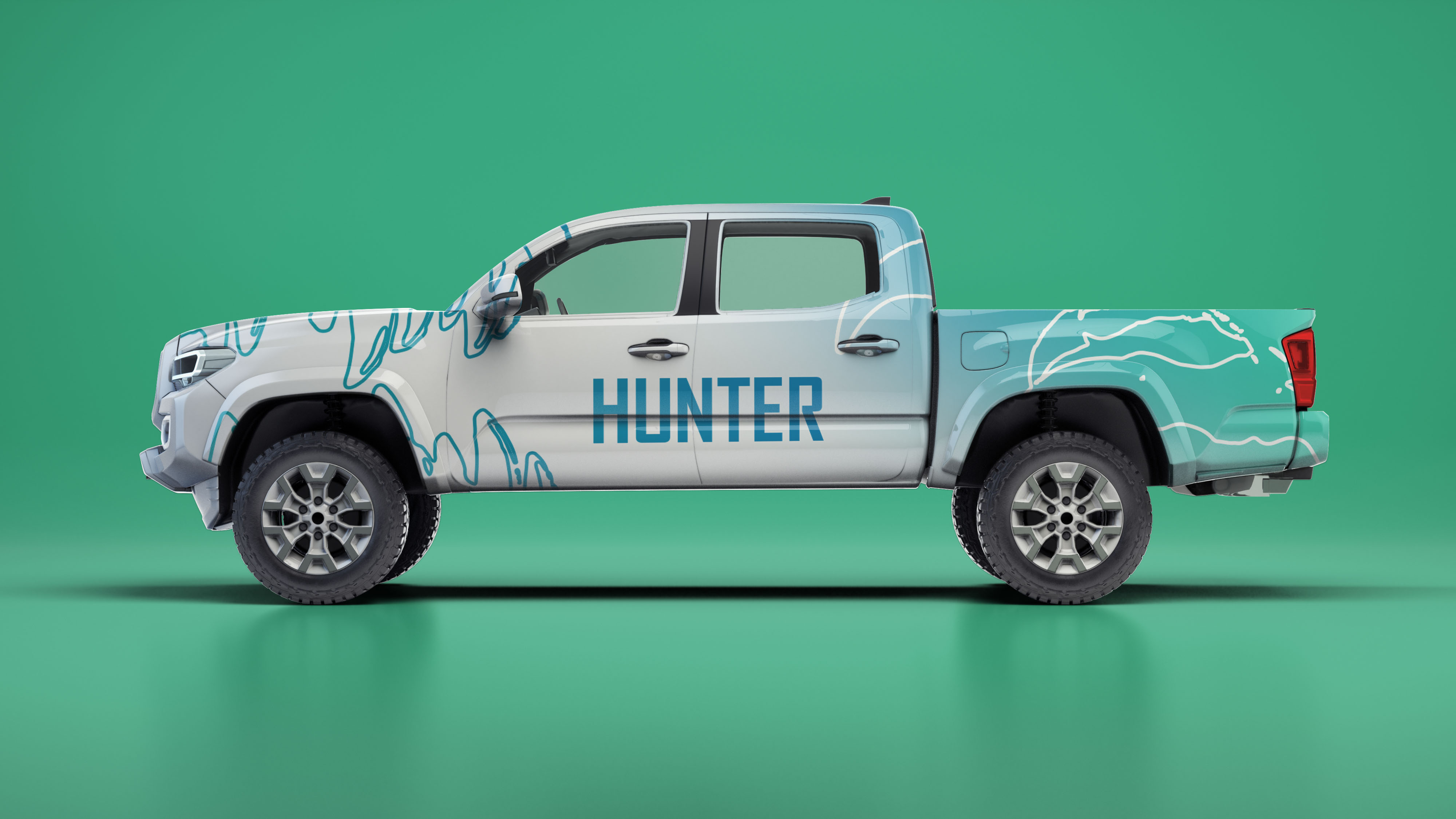 Pickup Truck Side View