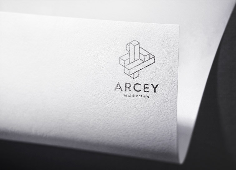 Logo on Curved Paper