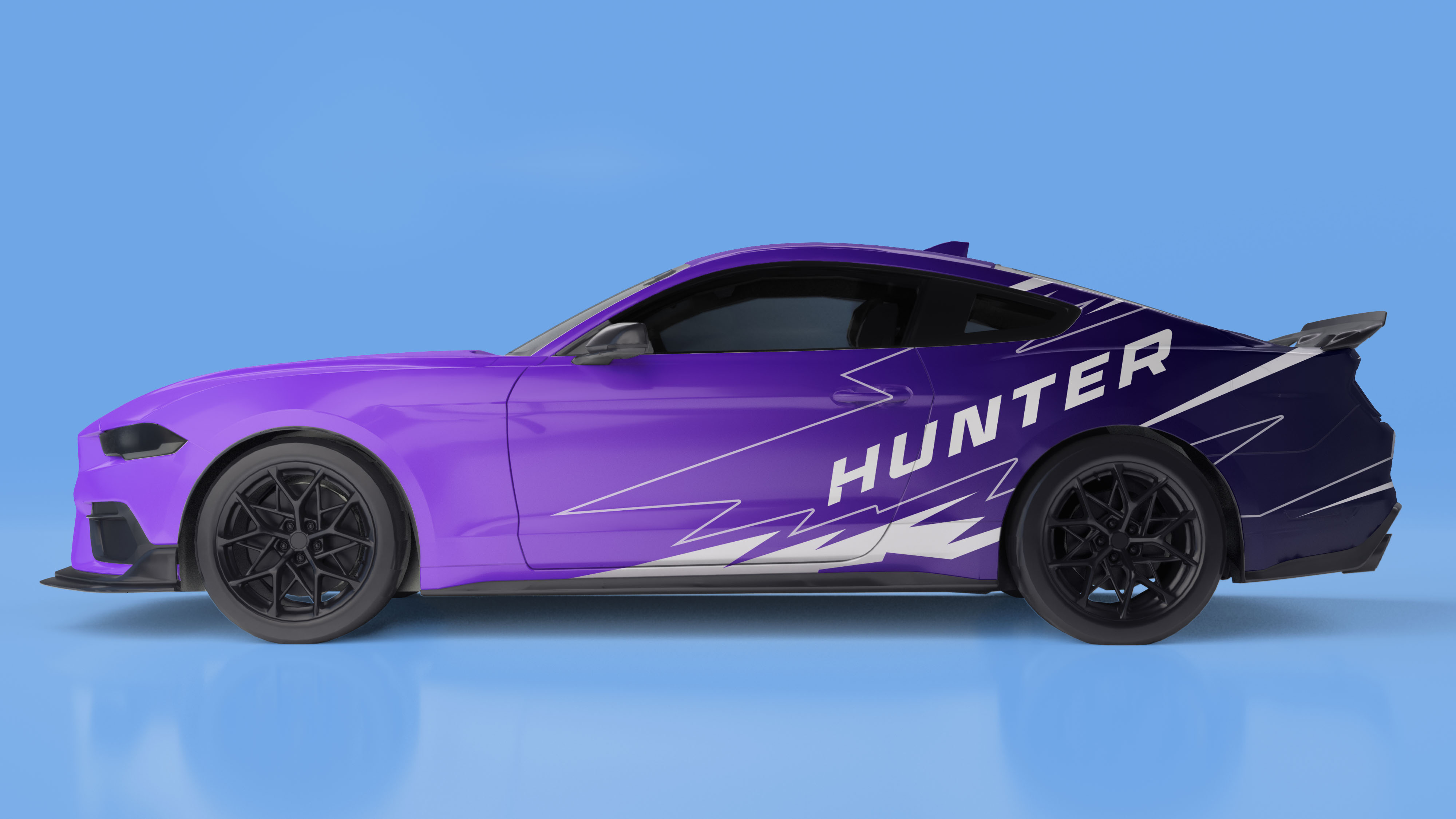 Sports Car Left Side View