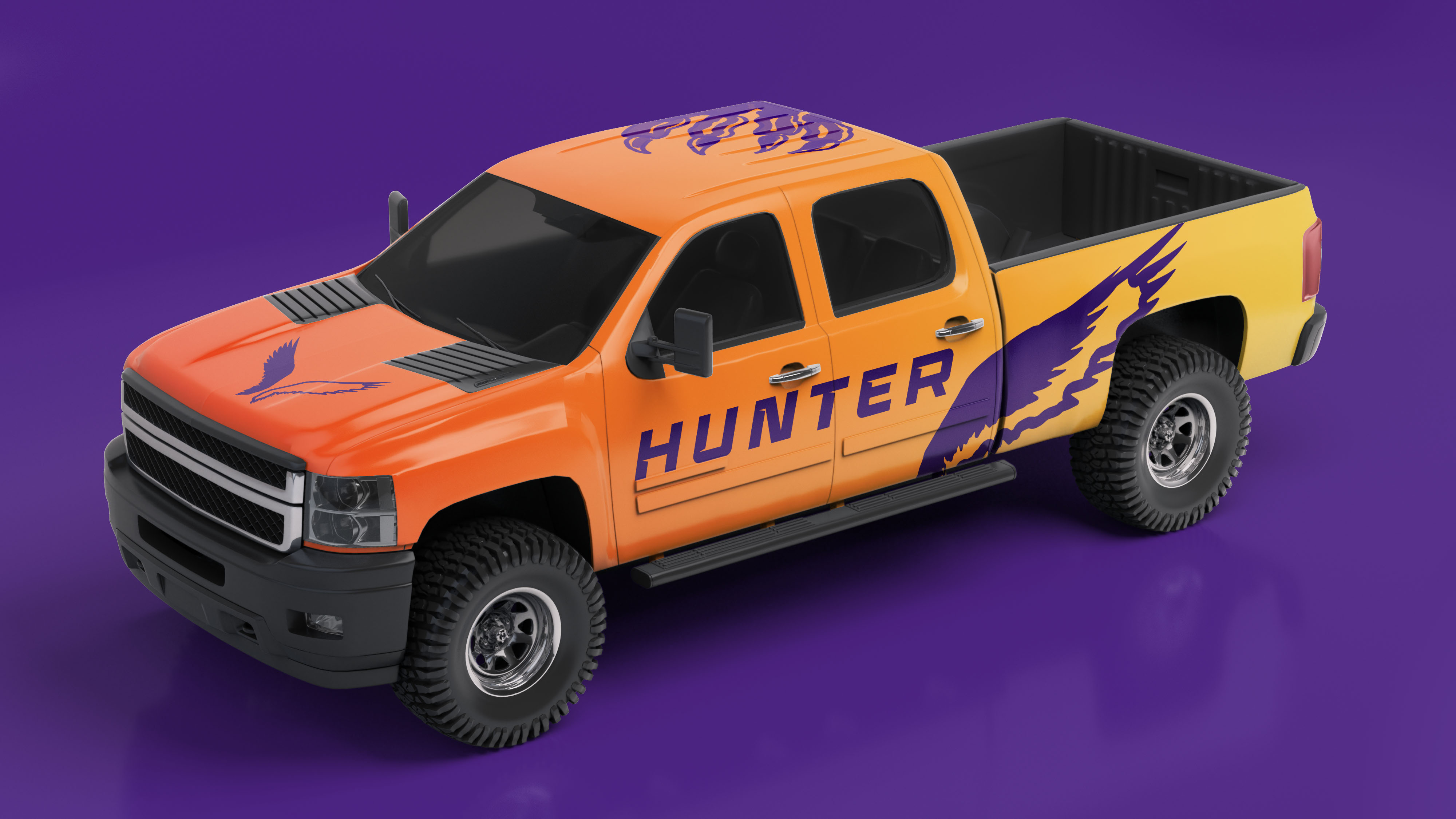 Pickup Truck Right Angle