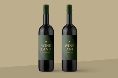 Two Bottles of Red Wine on a Blue Surface