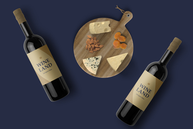 Two Bottles of Red Wine and a Cheese Board