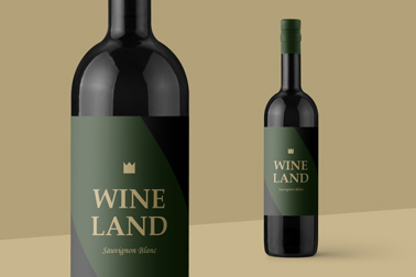 Two Bottlles of Red Wine, One with a Zoom-in View