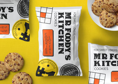 Paper Pack Branding High Angle View