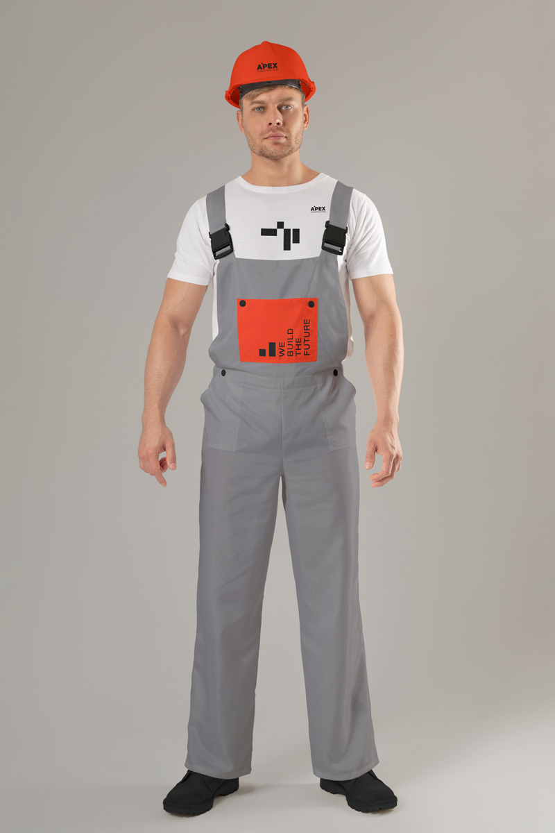 Construction Worker Standing Straight