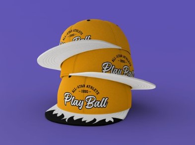 Casquettes de baseball empilées l'une sur l'autre