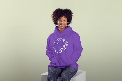 Woman Wearing a Hoodie