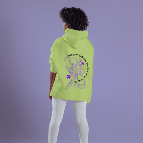 Woman in a Hoodie Back View