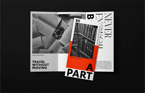 Two Brochures, One is Open