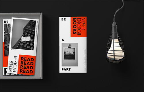 Brochure Collection With a Lamp