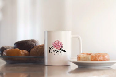Mug and Donuts on a Table