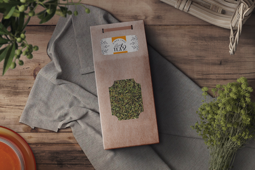 Pack of Tea Top View
