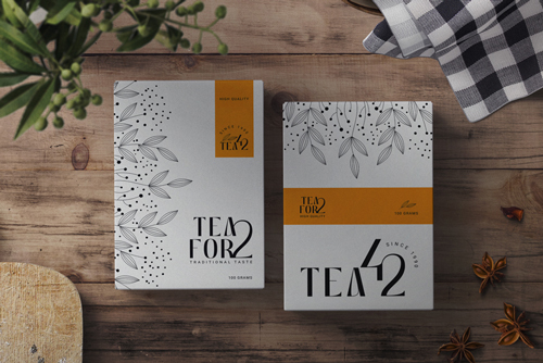 Two Packs of Tea Top View