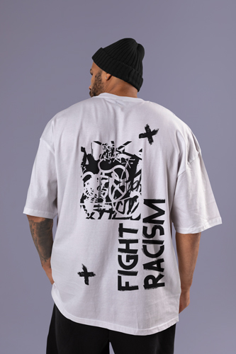 Man in an Oversized Outfit Back View