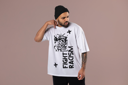 Man Wearing an Oversized Outfit