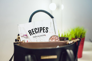 Recipe Book Inside a Handbag