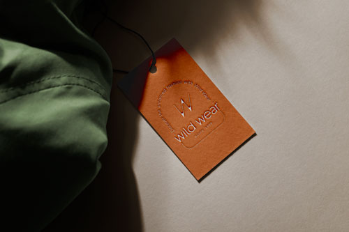 Brown Tag on a Jacket