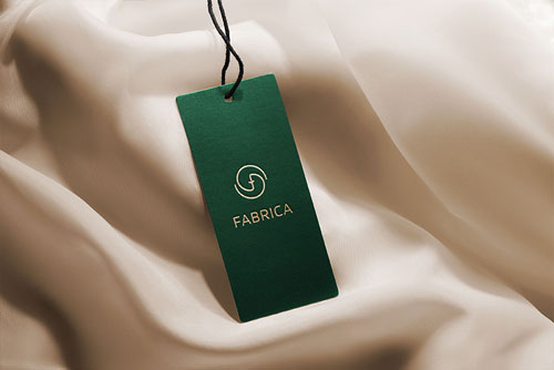 Store Tag on Silk Fabric